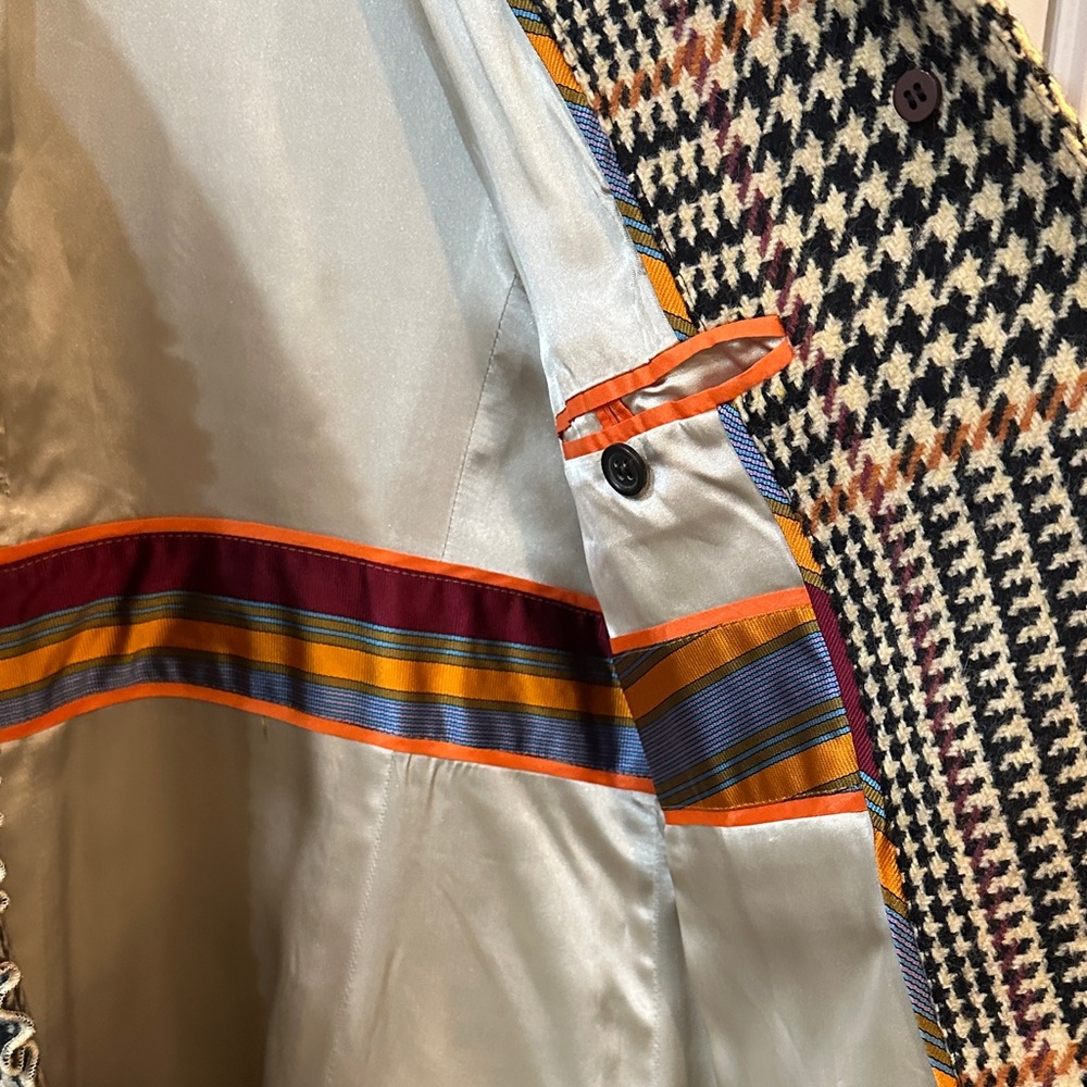 J. Crew Houndstooth Patterned Jacket in Black, Cr… - image 3